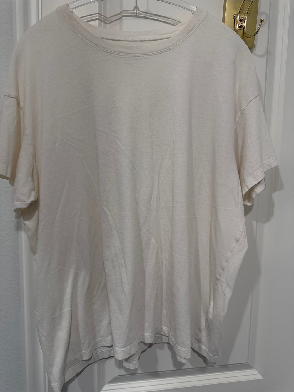 Madewell Women's Short Sleeve Crewneck Tee in Cream